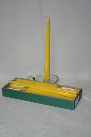 CANDLES 12" TAPER YELLOW 12/BOX 